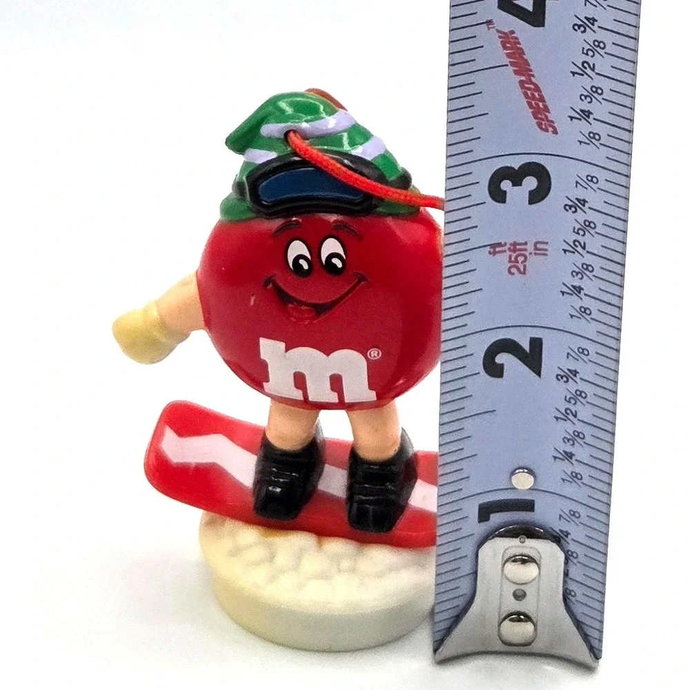 Vintage 1996 Red M&M Snowboard Hat‎ Goggles Christmas Ornament Tube Topper